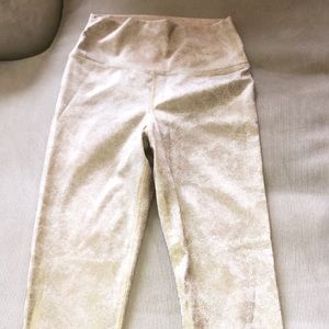 Carbon38 gold foil leggings